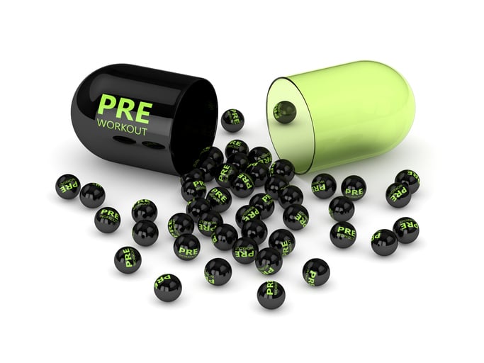 pre-workout pill with granules